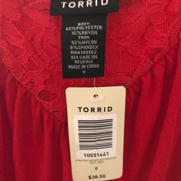 BNWT Torrid Lace Tee - Picture 5 of 5